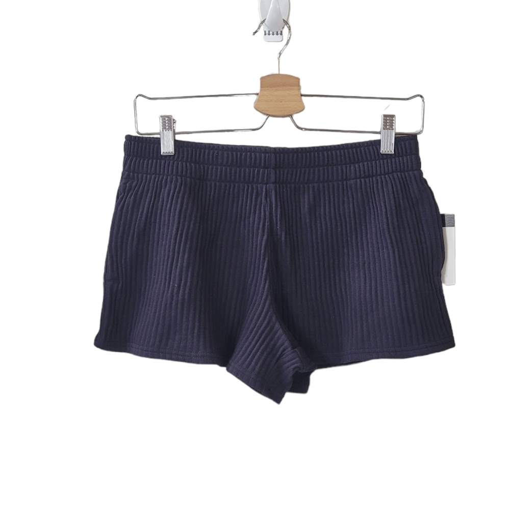 REEF Black Beachy Rib Pull On Short Size S